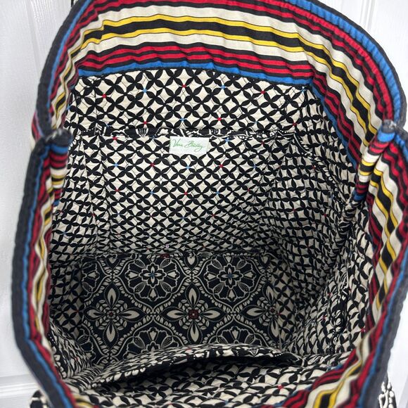 Vera Bradley Villager Tote Bag Barcelona Pattern Quilted Shoulder Bag 14x17x6 - Picture 2 of 6